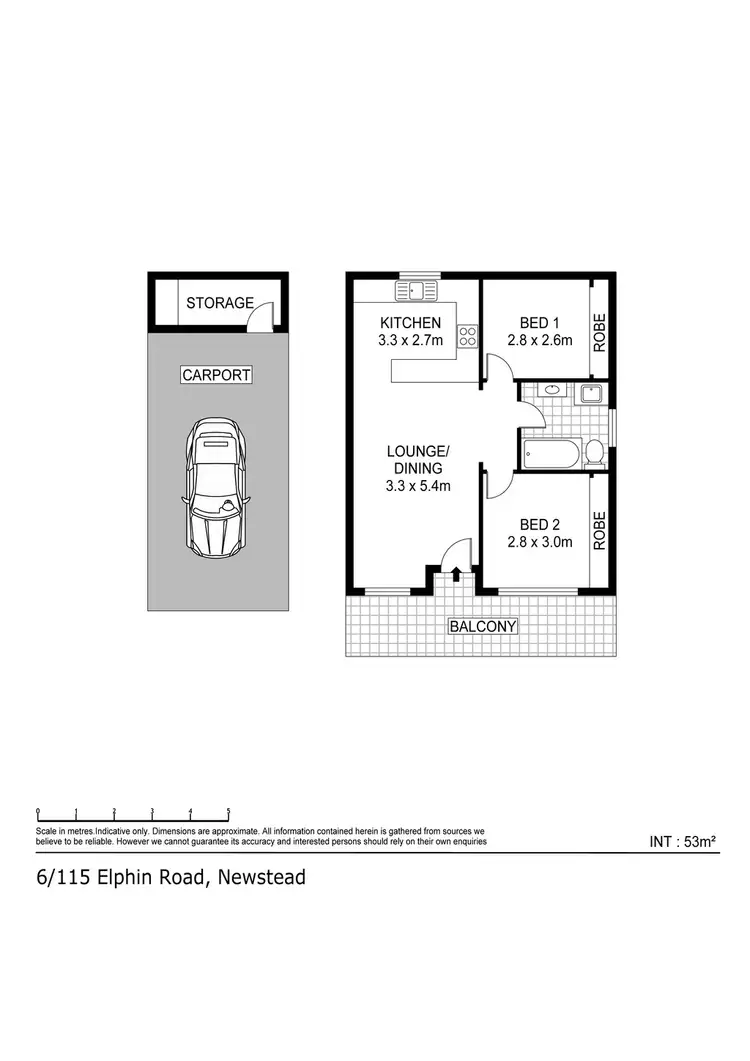 Floorplan of Homely unit listing, 6/115A Elphin Road, Newstead TAS 7250