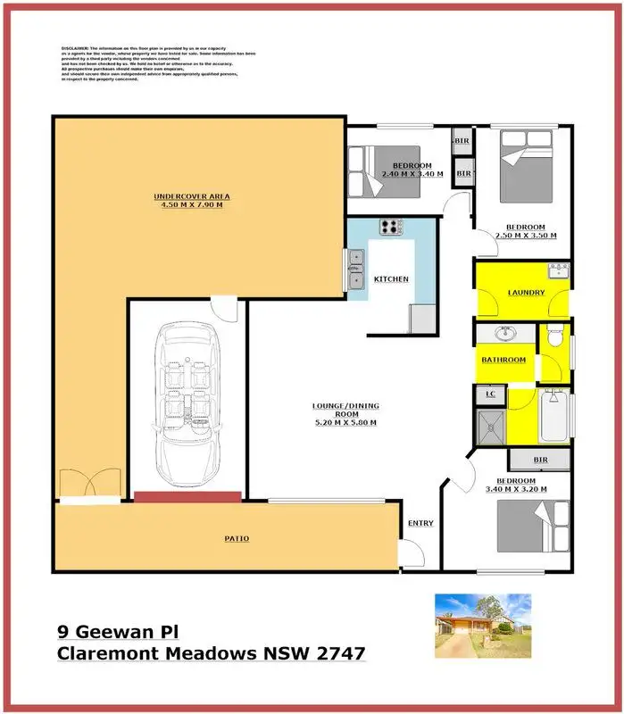 Floorplan of Homely house listing, 9 Geewan Place, Claremont Meadows NSW 2747