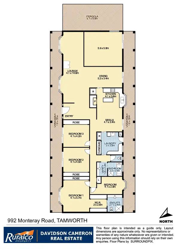 Floorplan of Homely rural property listing, Terryvale 992 Monteray Road, Tamworth NSW 2340