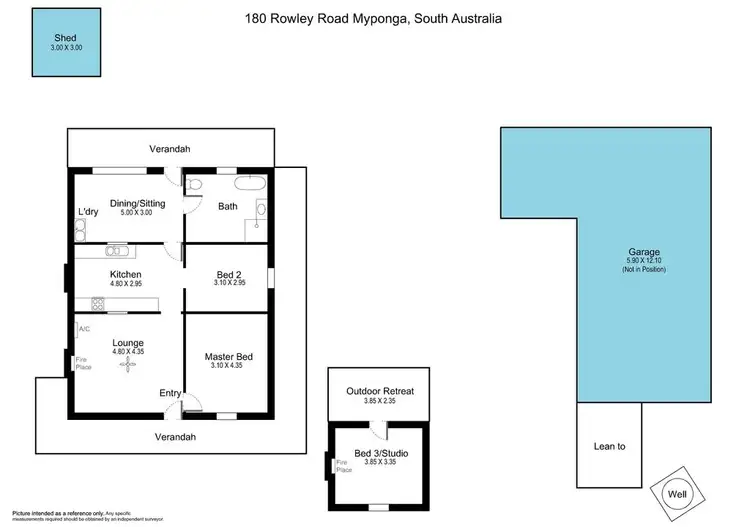 Floorplan of Homely house listing, 180 Rowley Road, Myponga SA 5202