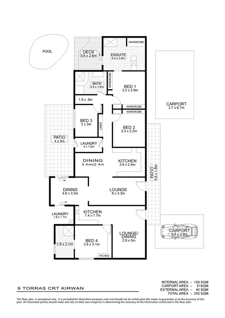 Floorplan of Homely house listing, 9 Torras Court, Kirwan QLD 4817