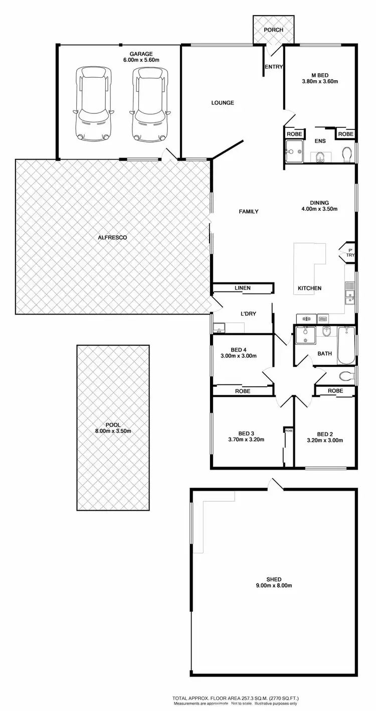 Floorplan of Homely house listing, 14 MacKenzie Crescent, Wodonga VIC 3690