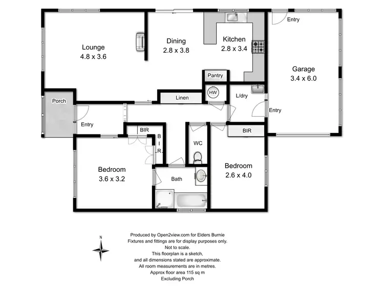Floorplan of Homely unit listing, 1/60 Lyons Street, Somerset TAS 7322