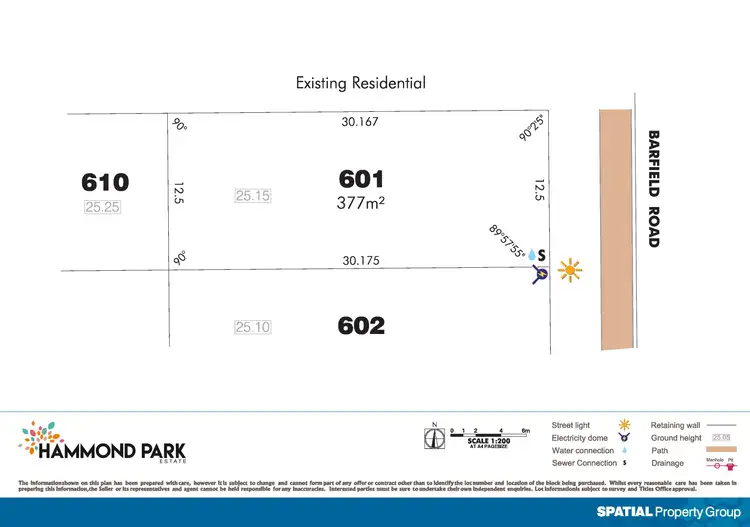 Floorplan of Homely land listing, Lot 601 Barfield Rd, Hammond Park WA 6164