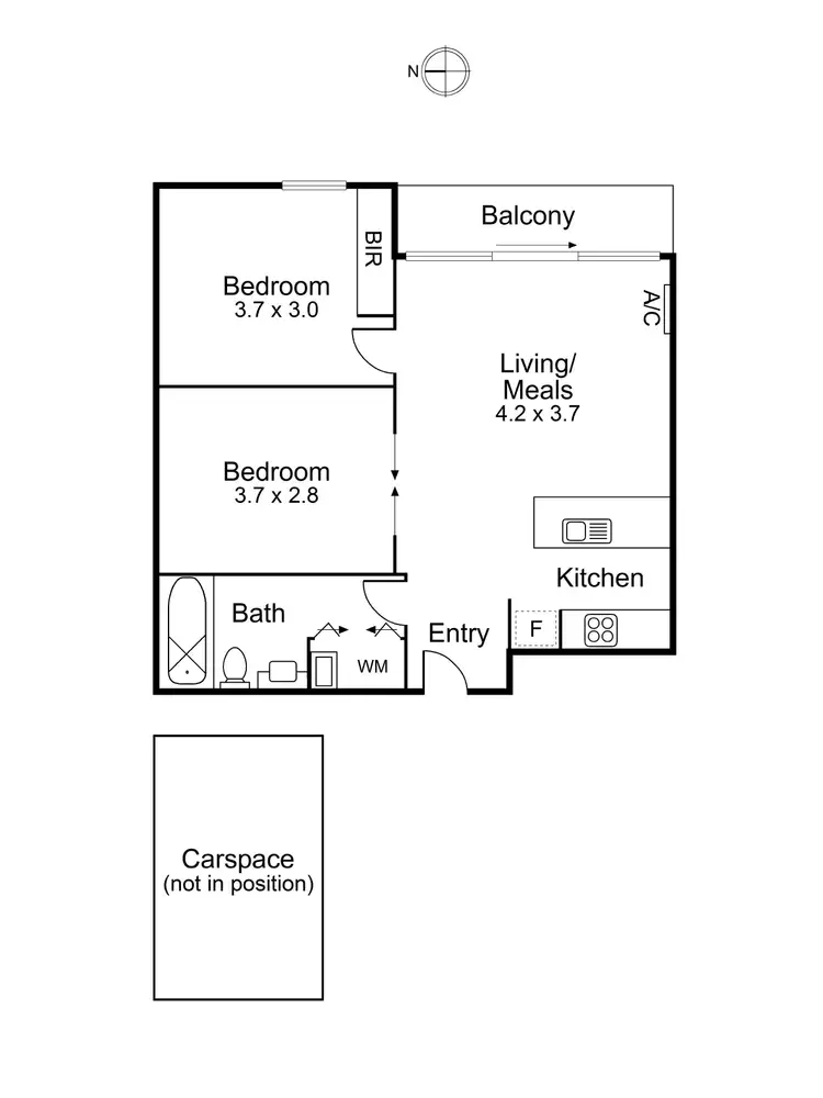 Floorplan of Homely apartment listing, 207/60 Speakmen Street, Kensington VIC 3031