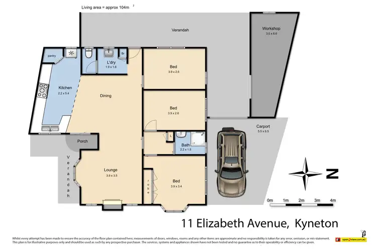 Floorplan of Homely house listing, 11 Elizabeth Avenue, Kyneton VIC 3444