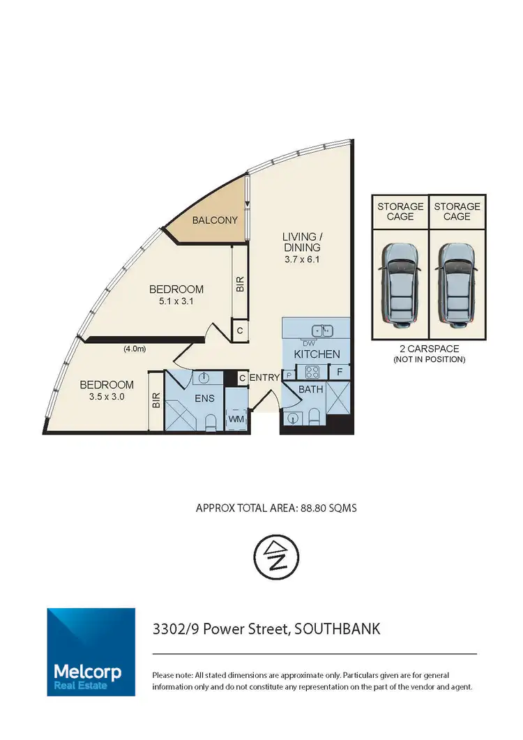 Floorplan of Homely apartment listing, 3302/9 Power Street, Southbank VIC 3006