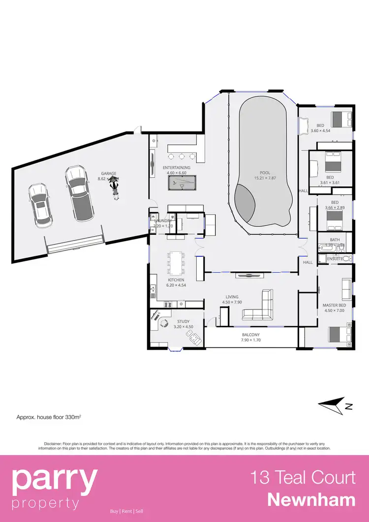 Floorplan of Homely house listing, 13 Teal Court, Newnham TAS 7248