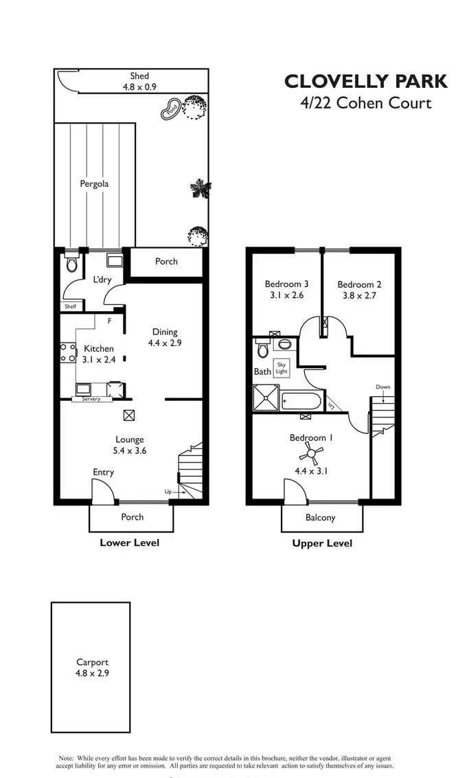 Floorplan of Homely townhouse listing, 4/22 Cohen Court, Clovelly Park SA 5042