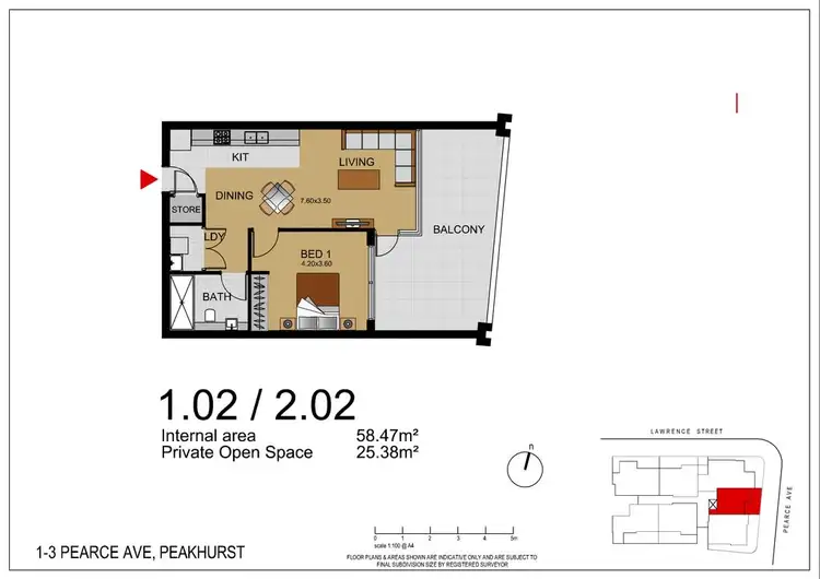 Floorplan of Homely apartment listing, 9/1-3 Pearce Avenue, Peakhurst NSW 2210
