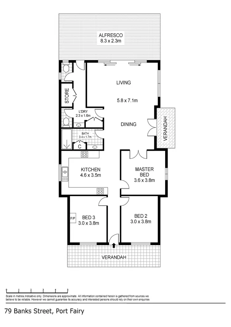 Floorplan of Homely house listing, 79 Bank Street, Port Fairy VIC 3284
