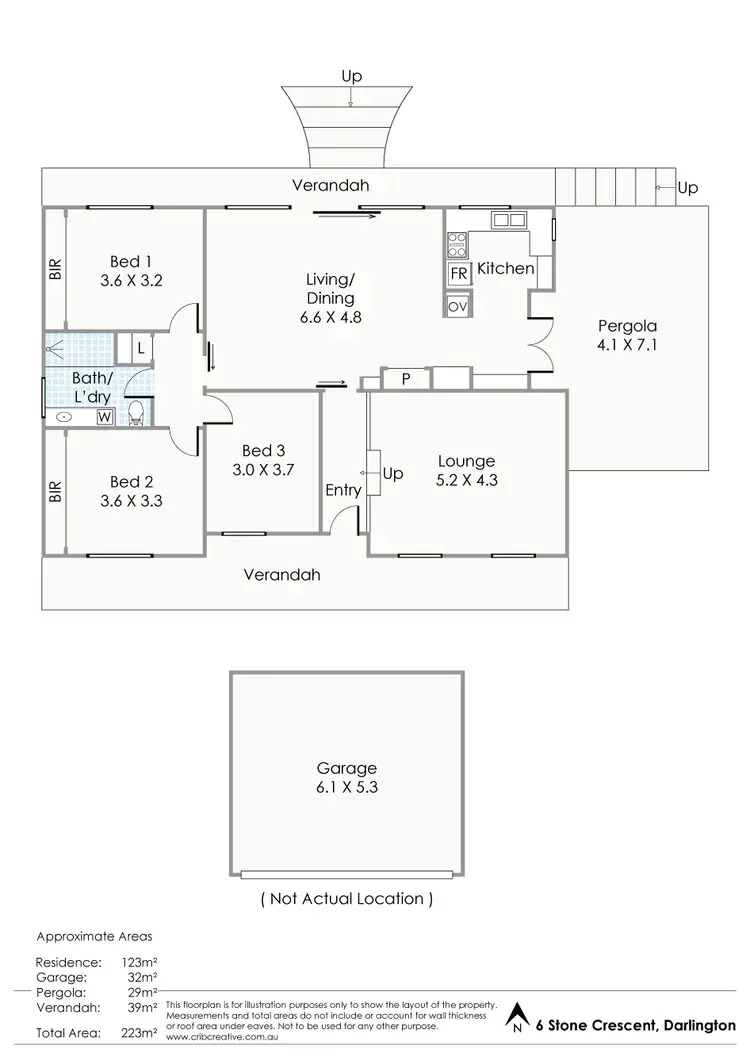 Floorplan of Homely house listing, 6 Stone Crescent, Darlington WA 6070