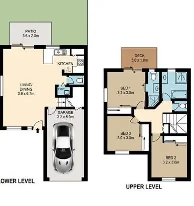 Floorplan of Homely townhouse listing, 65/250 Sumners Road, Riverhills QLD 4074