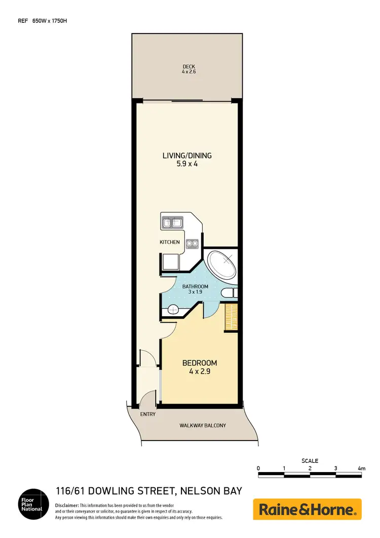 Floorplan of Homely unit listing, 116/61B Dowling Street, Nelson Bay NSW 2315