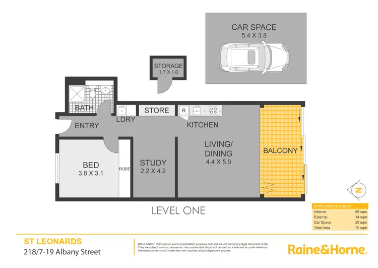 Floorplan of Homely apartment listing, 218/7-19 Albany Street, St Leonards NSW 2065