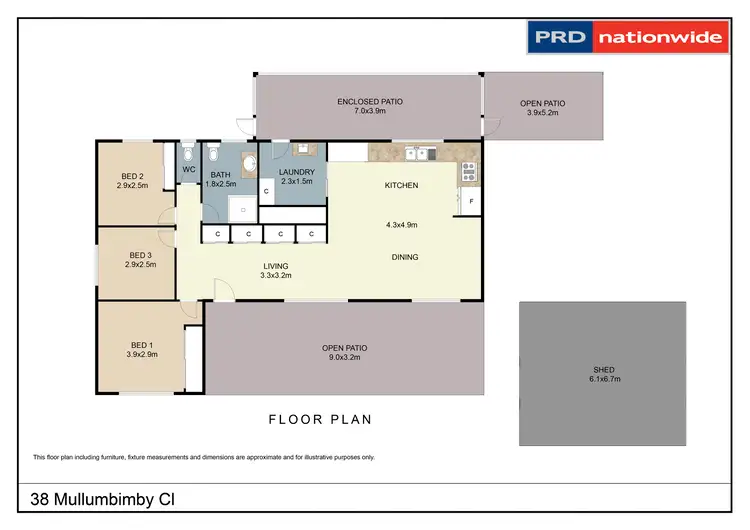 Floorplan of Homely house listing, 38 Mullumbimby Close, Tamworth NSW 2340