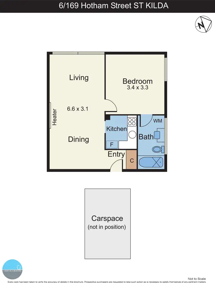 Floorplan of Homely apartment listing, 6/169 Hotham Street, Balaclava VIC 3183