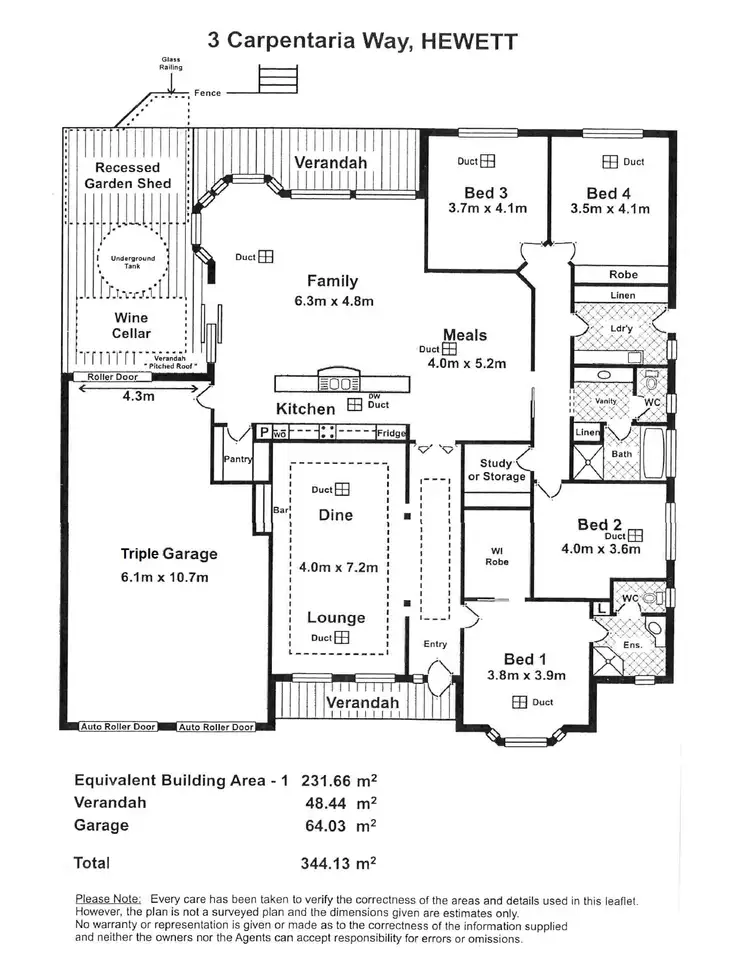Floorplan of Homely house listing, 3 Carpentaria Way, Hewett SA 5118