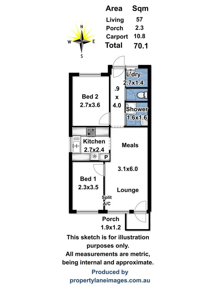 Floorplan of Homely unit listing, Unit 1/163 Murray Street, Gawler SA 5118