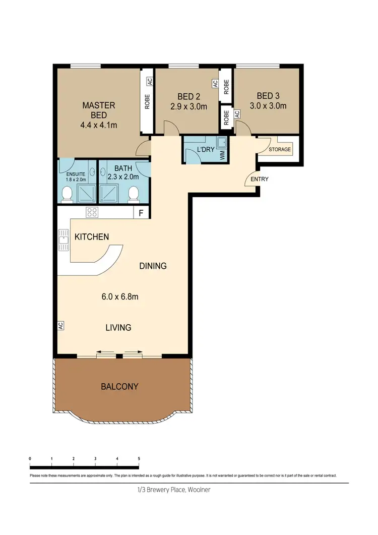 Floorplan of Homely apartment listing, 1/3 Brewery Place, Woolner NT 820