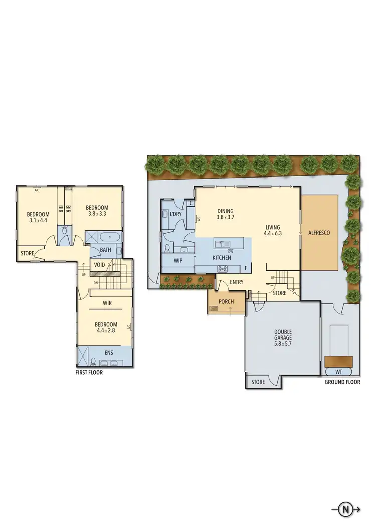 Floorplan of Homely townhouse listing, 2/5 Heysham Way, Templestowe VIC 3106