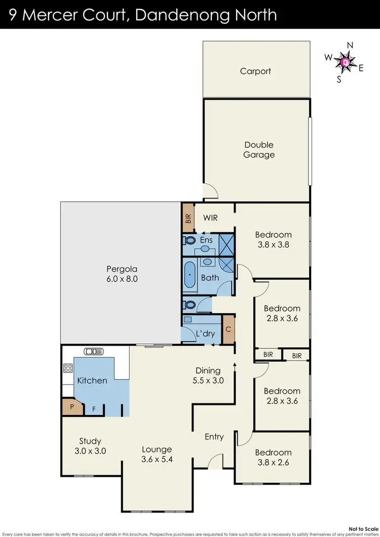 Floorplan of Homely house listing, 9 Mercer Court, Dandenong North VIC 3175