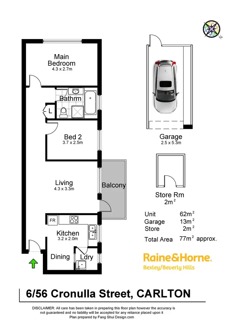Floorplan of Homely unit listing, 6/56 Cronulla Street, Carlton NSW 2218