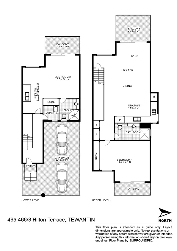 Floorplan of Homely house listing, 465 & 466 / 3 Hilton Tce, Tewantin QLD 4565