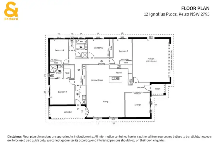Floorplan of Homely house listing, 12 Ignatius Place, Kelso NSW 2795