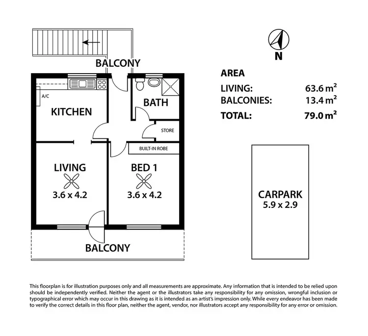 Floorplan of Homely unit listing, 23/71 OG Road, Klemzig SA 5087