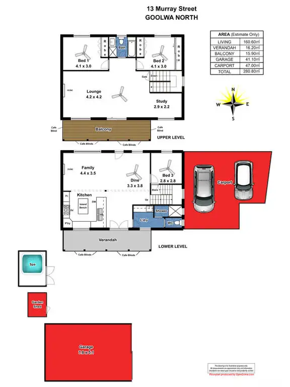 Floorplan of Homely house listing, 13 Murray Street, Goolwa North SA 5214