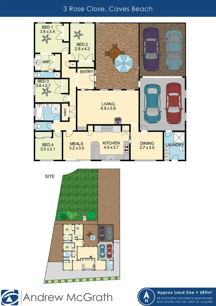 Floorplan of Homely house listing, 3 Rose Close, Caves Beach NSW 2281