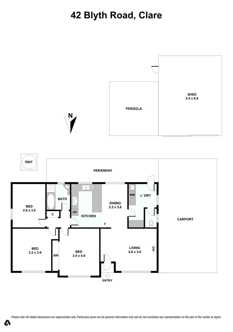 Floorplan of Homely house listing, 42 Blyth Road, Clare SA 5453