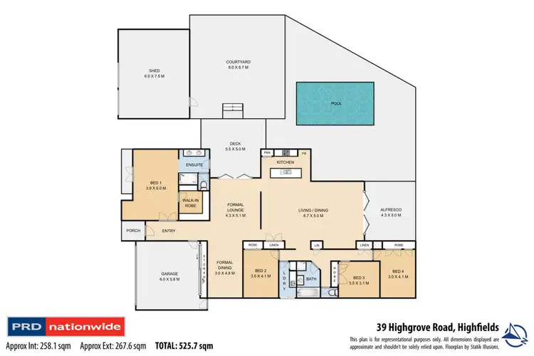 Floorplan of Homely house listing, 39 Highgrove Drive, Highfields QLD 4352