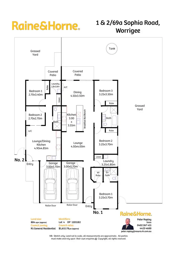 Floorplan of Homely house listing, 1 & 2/69A Sophia Road, Worrigee NSW 2540