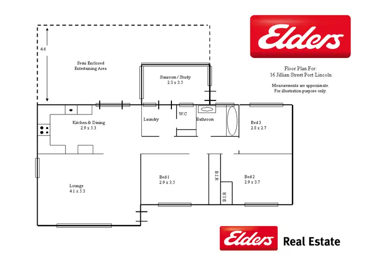 Floorplan of Homely house listing, 16 JILLIAN AVENUE, Port Lincoln SA 5606