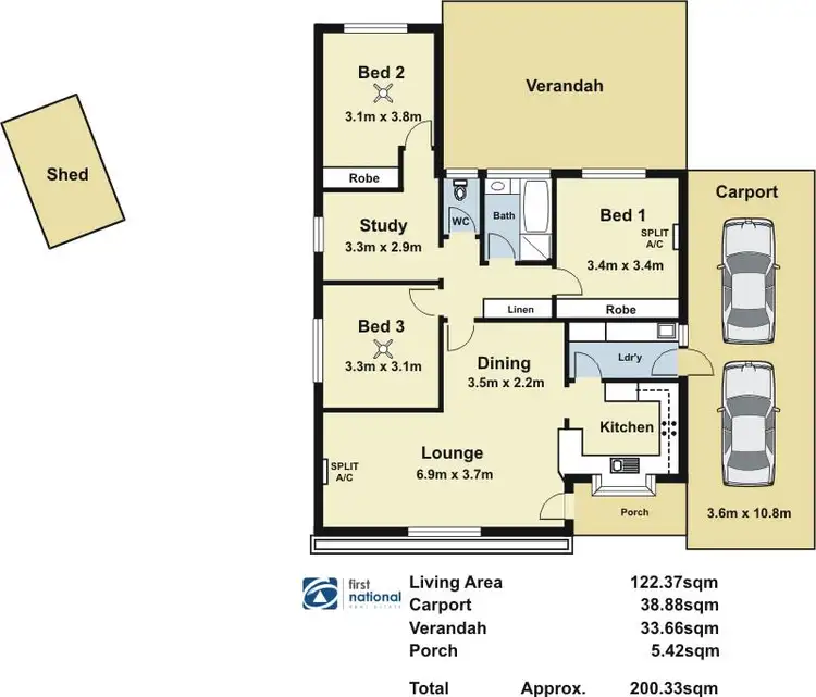 Floorplan of Homely house listing, 33 Goodall Road, Para Hills SA 5096
