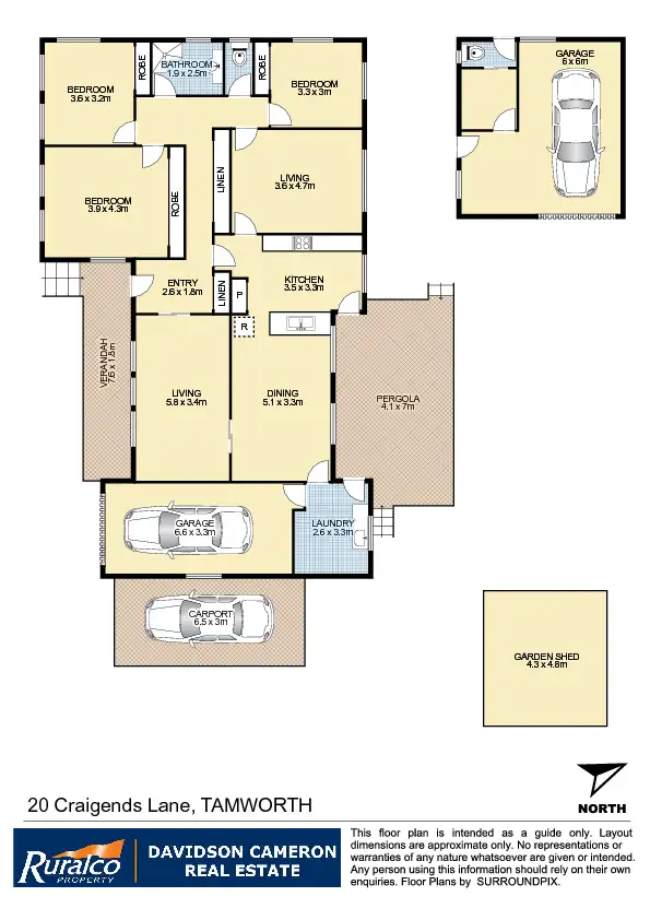 Floorplan of Homely house listing, 20 Craigends Lane, Tamworth NSW 2340