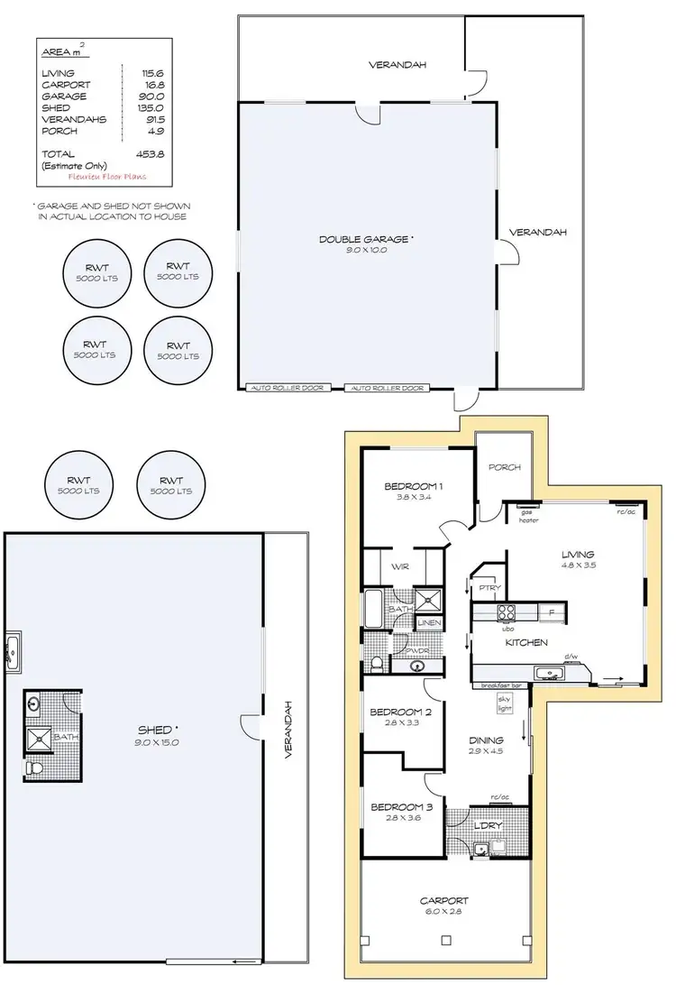 Floorplan of Homely house listing, 5 Colebatch Road, Lower Inman Valley SA 5211