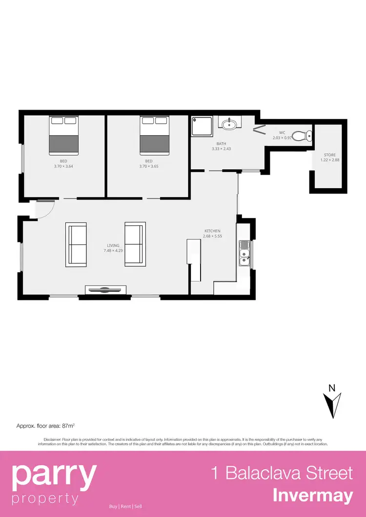 Floorplan of Homely house listing, 1 Balaclava Street, Invermay TAS 7248