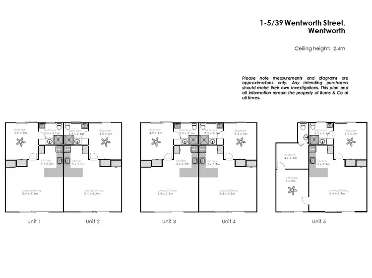 Floorplan of Homely house listing, Units 1-5, 39b Wentworth Street, Wentworth NSW 2648