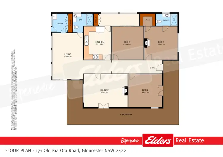 Floorplan of Homely rural property listing, 171 Old Kia Ora Road 'Bronora', Gloucester NSW 2422