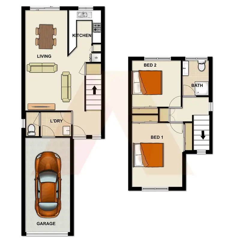 Floorplan of Homely townhouse listing, 4/61 Albert Street, Goodna QLD 4300