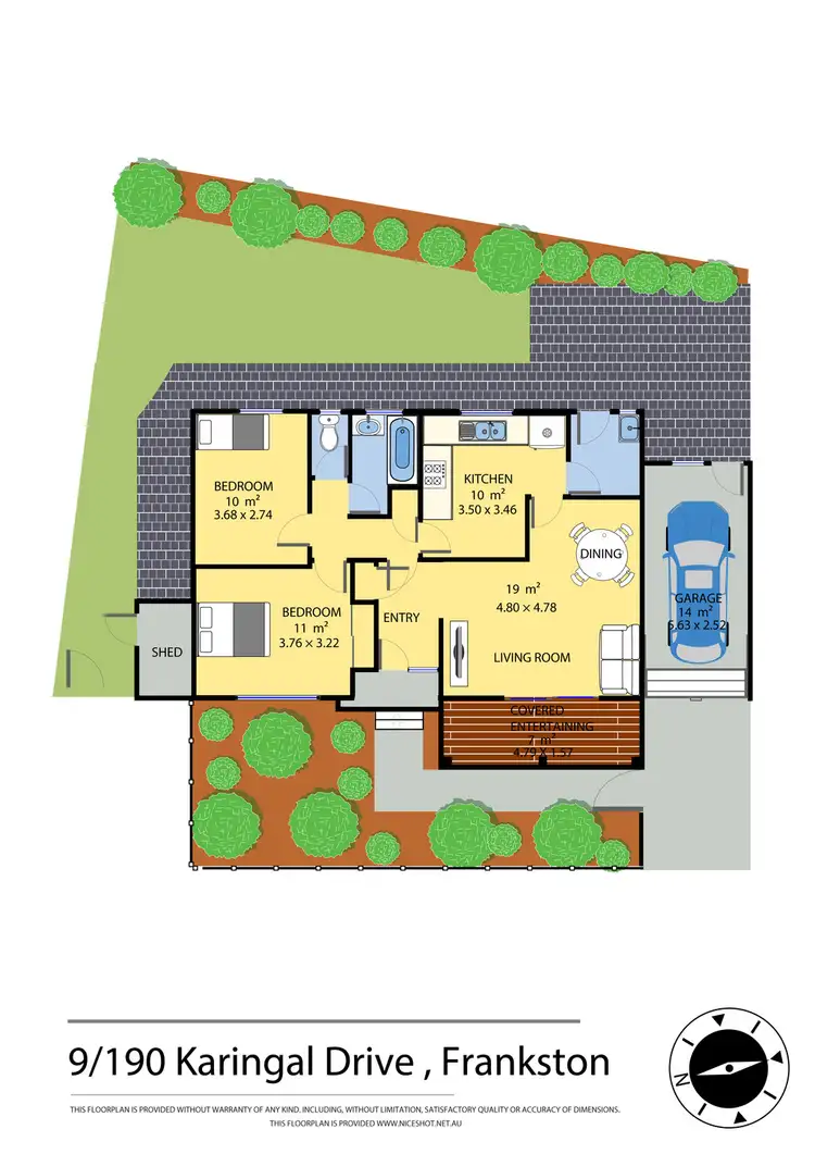 Floorplan of Homely unit listing, 9/190 Karingal Drive, Frankston VIC 3199