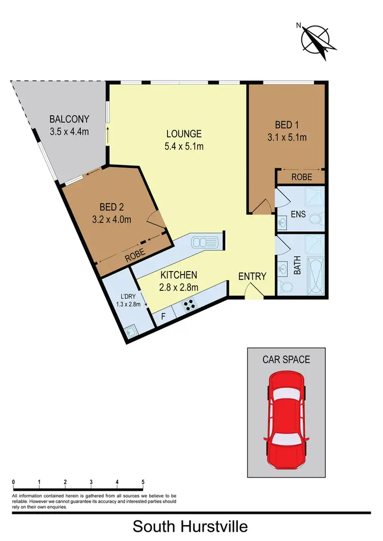 Floorplan of Homely apartment listing, 301/823-829 King Georges Road, South Hurstville NSW 2221