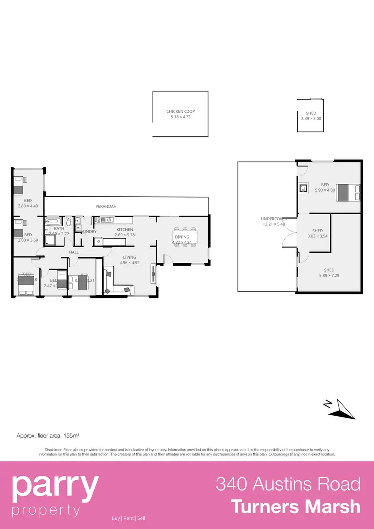 Floorplan of Homely house listing, 340 Austins Road, Turners Marsh TAS 7267
