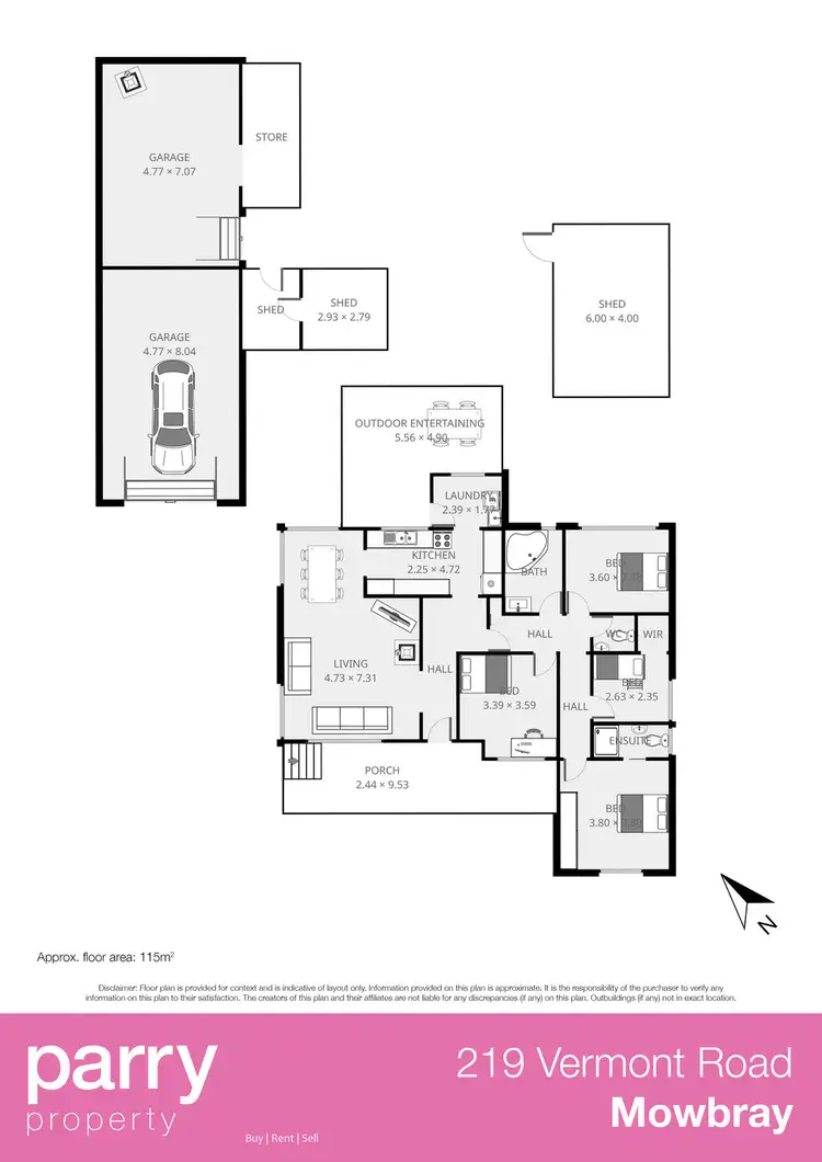 Floorplan of Homely house listing, 219 Vermont Road, Mowbray TAS 7248