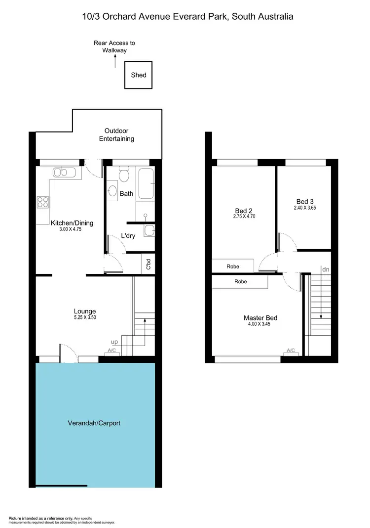 Floorplan of Homely townhouse listing, 10-3 Orchard Avenue, Everard Park SA 5035