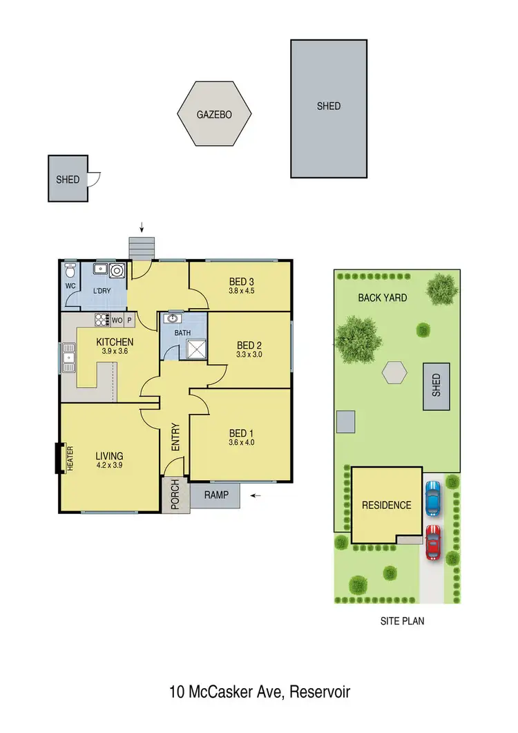 Floorplan of Homely house listing, 10 McCasker Avenue, Reservoir VIC 3073