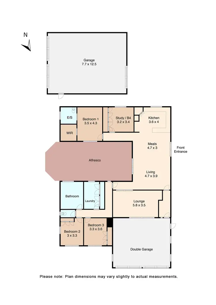 Floorplan of Homely house listing, 1 Charles Drive, Cardigan Village VIC 3352